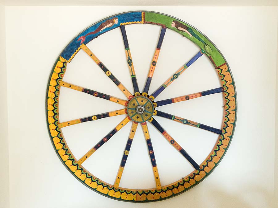 An original wheel of a carretto Siciliano